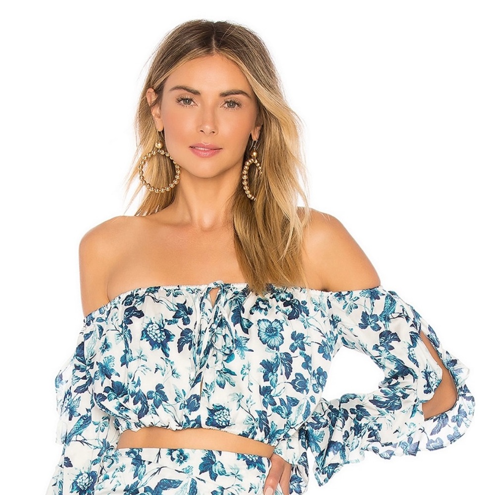 MAJORELLE Camilla Top White Riviera Large